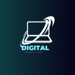 green and white modern computer service repair logo